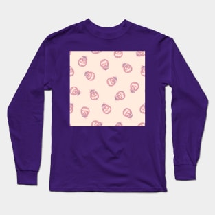 Pastel background with pumpkins Long Sleeve T-Shirt